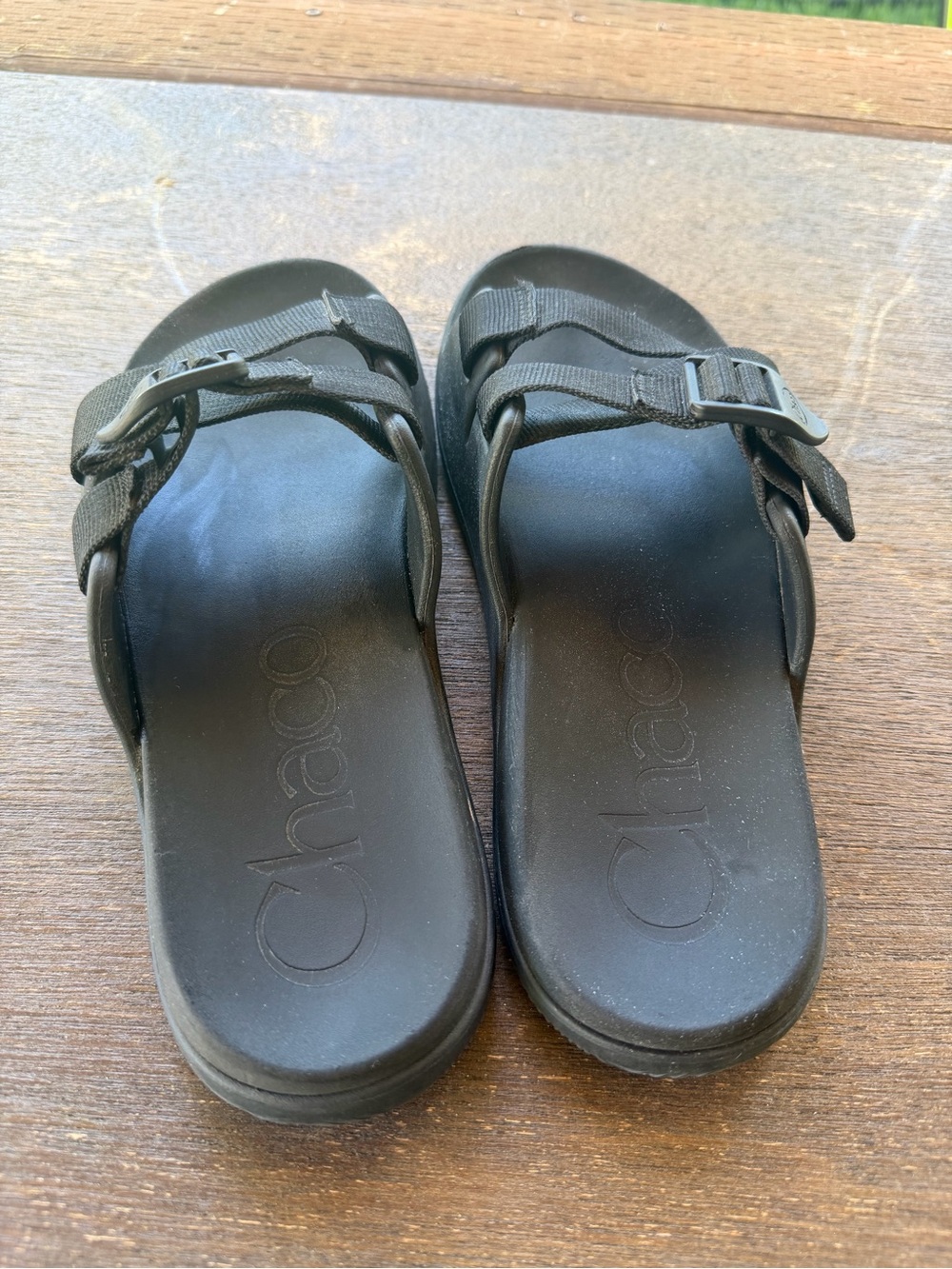 Chaco Chillos Slides Black Adjustable Strap Slide Sandals View 3